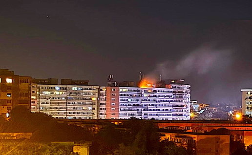 Drone explosion in Galati, Romania.