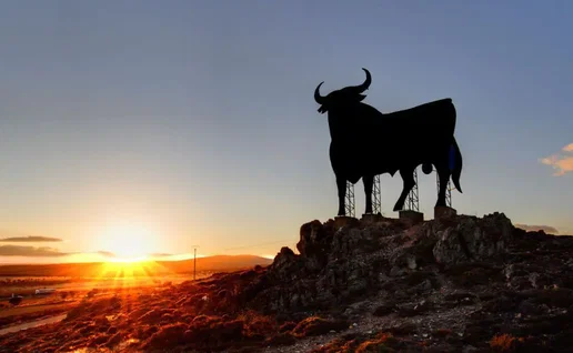 The iconic Spanish bull image.