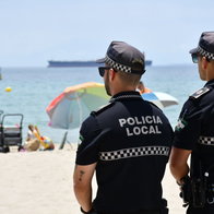 Local police patrol beaches.