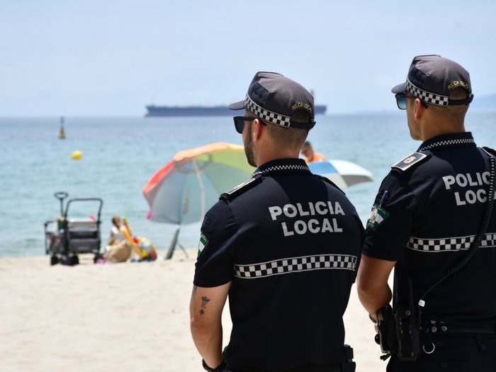 Local police patrol beaches.