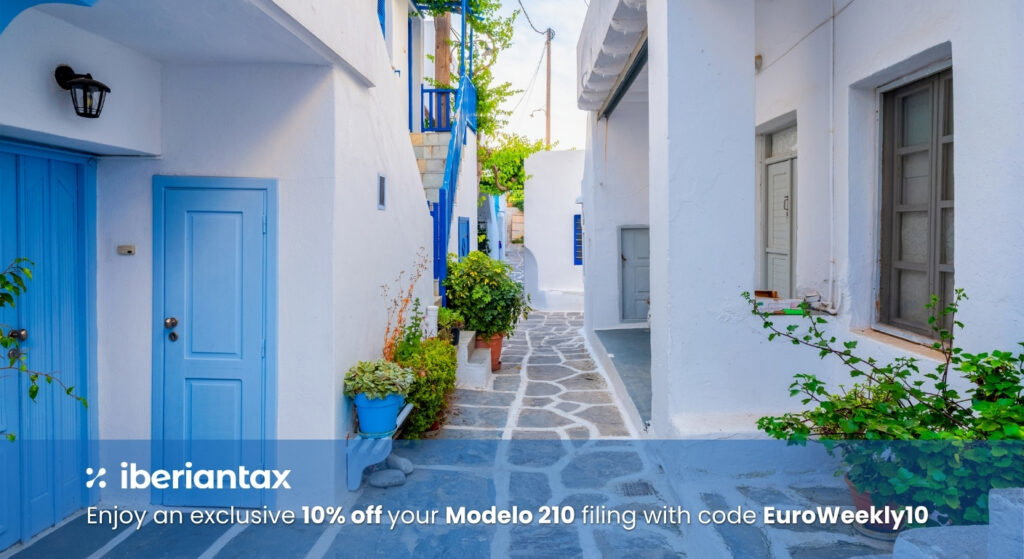 Scenic view of a small passage way in a typical Spanish village