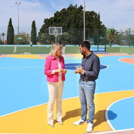 The mayor and sports councillor at Paco Cantos sports complex