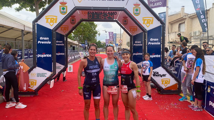 The female podium.