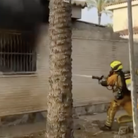 Firefighters in Orihuela.