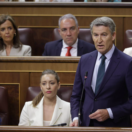 Leader of Spain's opposition Alberto Feijóo in Congress