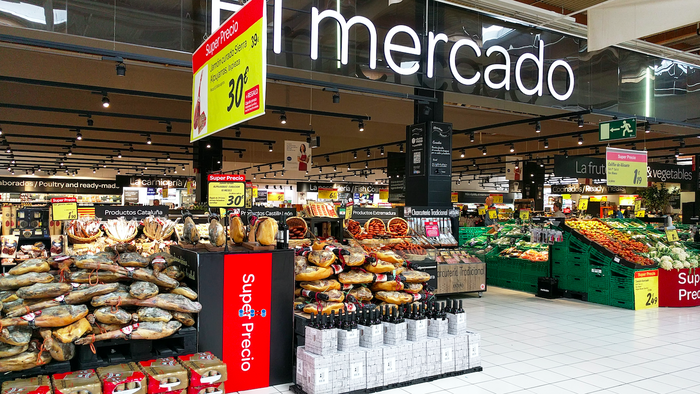 Inside a supermarket in Spain