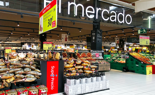 Inside a supermarket in Spain