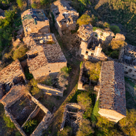 An abandoned village in rural Spain