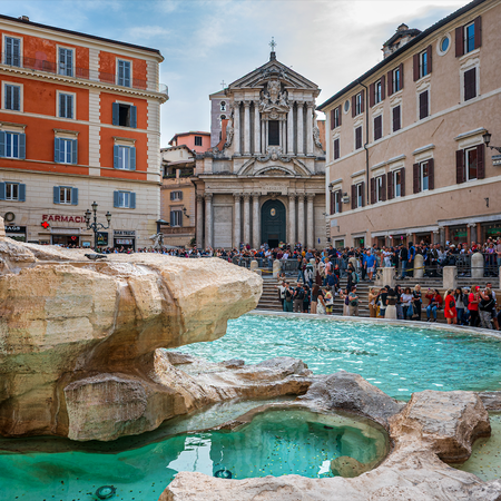 The Trevi Fountain in Rome
