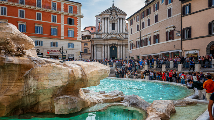 The Trevi Fountain in Rome