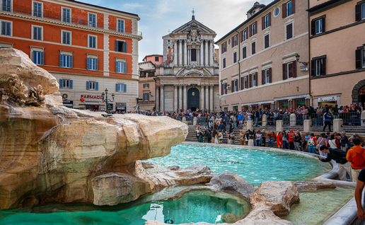 The Trevi Fountain in Rome