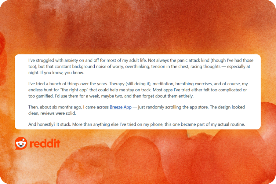 Review 1 on Reddit for Try-Breeze