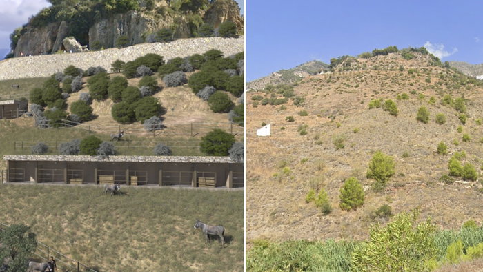 Plan and photo of zone for El Burrito.