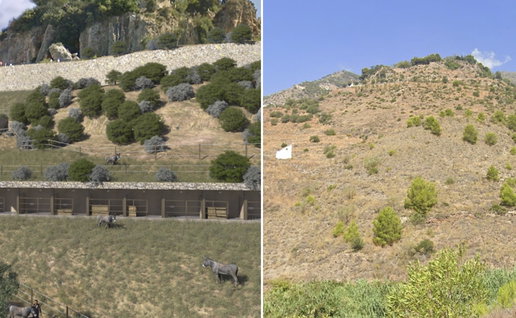 Plan and photo of zone for El Burrito.