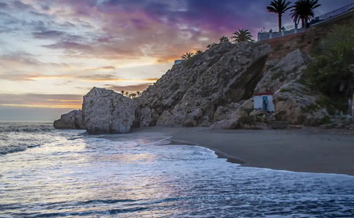 Carabeo beach in Nerja.