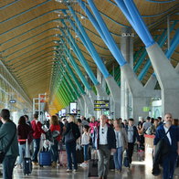 The Madrid airport.