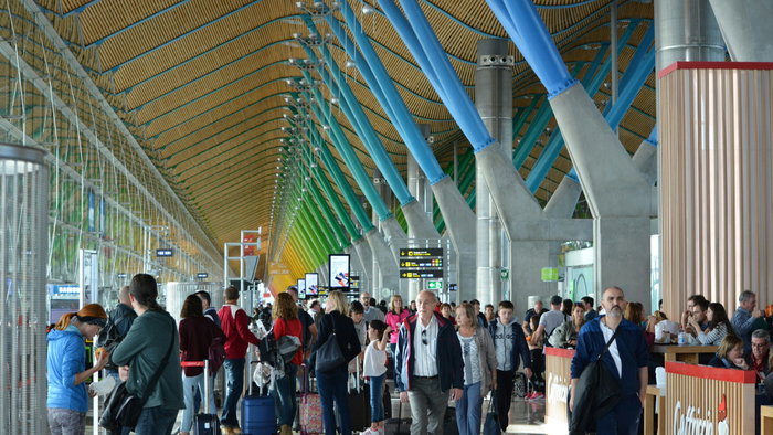 The Madrid airport.