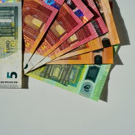 Euro bills.