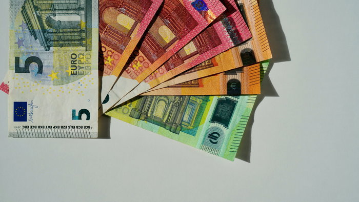 Euro bills.