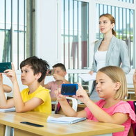 Kids using phones in schools