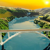 New bridge linking Spain and Portugal.