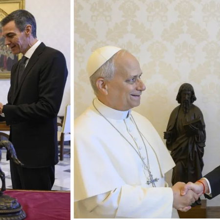 Pope Leo XIV has welcomes Spanish Prime Minister Pedro Sánchez