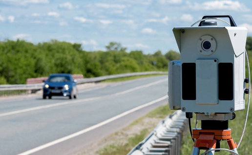 Temporary speed trap set by Guardia Civil