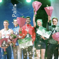 Winners of Palma’s Binter NightRun posing after the race
