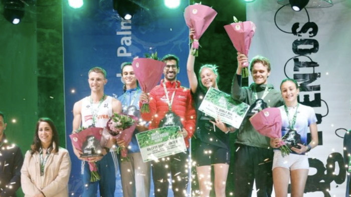 Winners of Palma’s Binter NightRun posing after the race