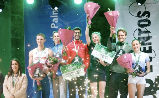 Winners of Palma’s Binter NightRun posing after the race