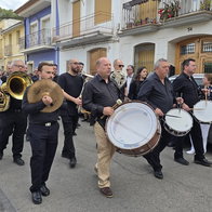 Members of the Dénia music band performed during the farewell ceremony for maestro Josep Sendra