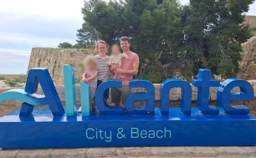 Sarah & Philipp with Heidi and Lily in Alicante.