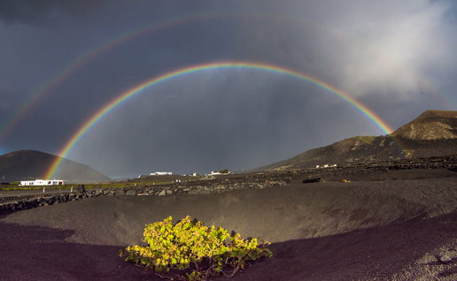 The sun comes out in Lanzarote.