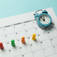 Concept of four-day work week, modern approach to doing business. Effectiveness of employees.