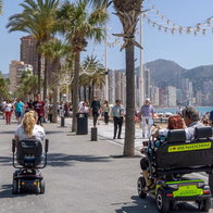Benidorm, cracking down on mobility scooter use.