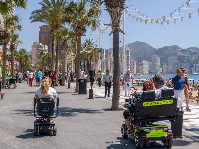 Benidorm, cracking down on mobility scooter use.