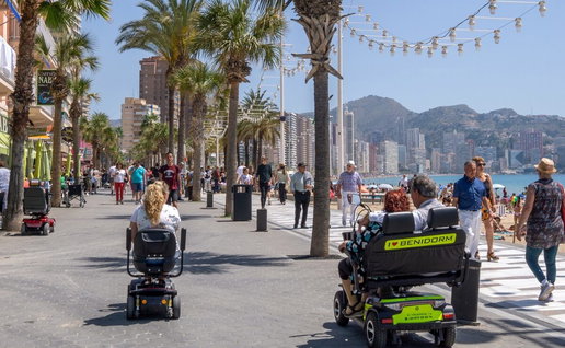 Benidorm, cracking down on mobility scooter use.