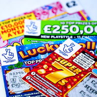 Selection of UK National Lottery scratchcards