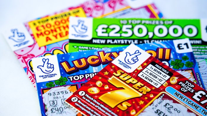 Selection of UK National Lottery scratchcards