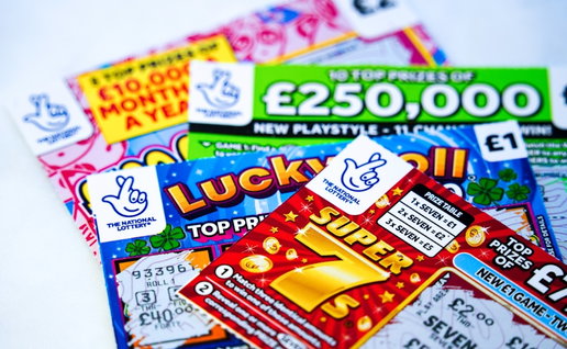 Selection of UK National Lottery scratchcards