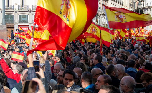 Protesters in Madrid