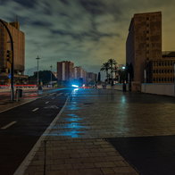 Malaga in darkness with the 2025 "apagon".