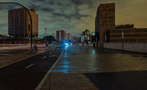 Malaga in darkness with the 2025 "apagon".