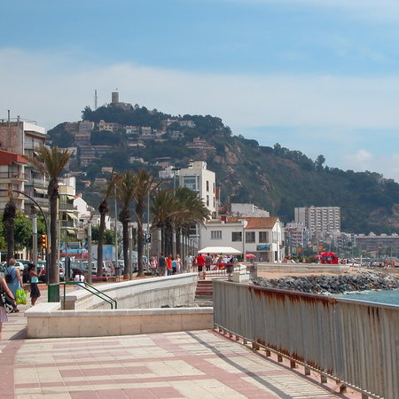 Walking on Spanish promenade