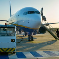Ryanair flights arrives at destination.