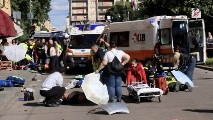 Aftermath of attack in Modena.