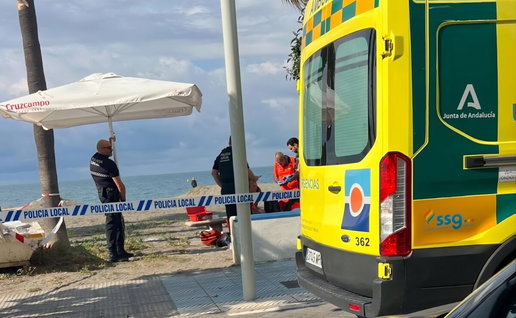 Emergency crews arrive at scene in Caleta.