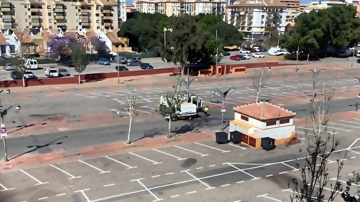 Newly painted spaces not thought of for motorhomes.