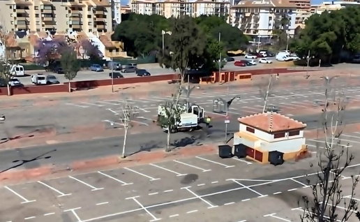 Newly painted spaces not thought of for motorhomes.