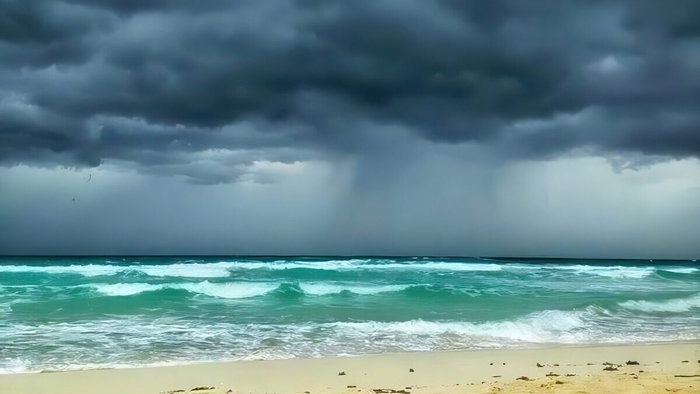 Both sunny and stormy beaches.